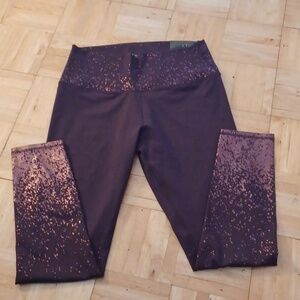 Z by Zobha shine leggings sheer proof high waisted moisture wicking